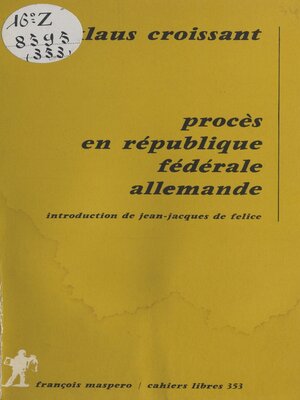 cover image of Procès en République fédérale d'Allemagne